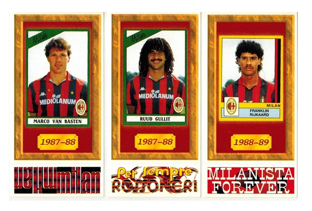 ROOKIE RUUD GULLIT MILAN AC # 185 CALCIO 89 EUROFLASH FIGURINE TOPLOADER