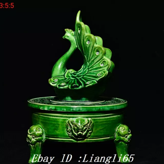 Forno per cose 9" porcellana testa di leone Phoenix Vogel 3 gambe bastoncini di incenso censer