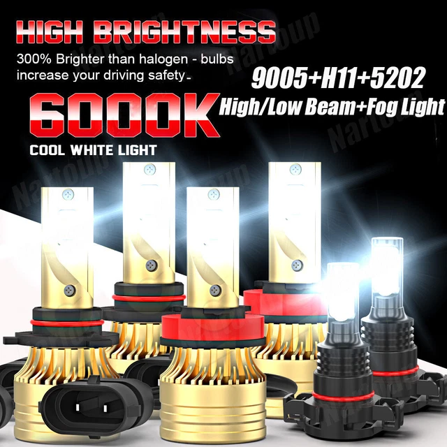 thumbnail image 2 of CHUSYYRAY 2x 9005/9006/9012 LED Headlight Bulbs For Ford Edge 2011-2014 - 6500K 2 of 5