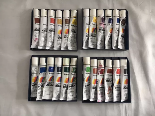 Pelikan Master Color Oil Paints 24 X 20ml Tubes. Partly Used. Please Read