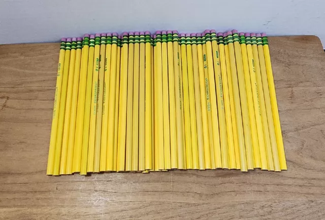 NWOB 56 Count Ticonderoga Premium Dixon Wood Pencils Unsharpened #2 Soft Lead