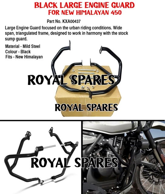 BLACK LARGE ENGINE GUARD Fit For Royal Enfield New Himalayan 450 £95.03