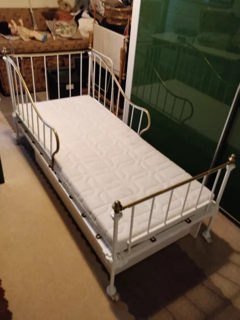 Child's Cast Iron and Brass Cot Bed