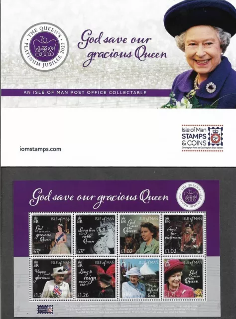 Isle of Man -Queen Platinum Jubilee Special Min sheet  2022 mnh - Royalty-