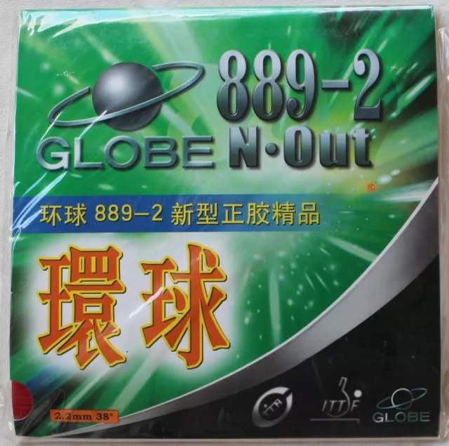 Globe 889-2 Short Pips-Out Table Tennis Rubber/Sponge, Red/Black, OZ Seller, New