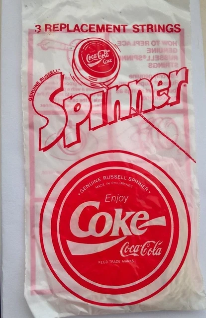 String Coca COCA COLA SPINNER yoyo coke strings rare Vintage new unopened ...