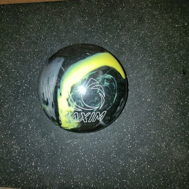 EBONITE MAXIM YOUTH BOWLING BALL 9lb W/Bag GRAY YELLOW BLACK MARBLE SWIRL U.S.A 