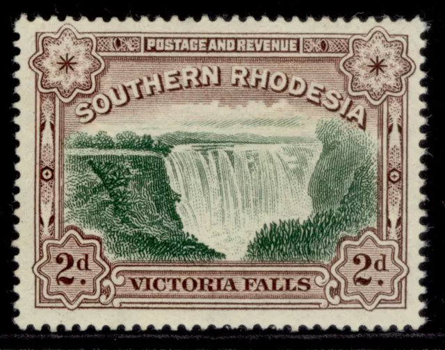 SOUTHERN RHODESIA GV SG35a, 2d green & chocolate, NH MINT.