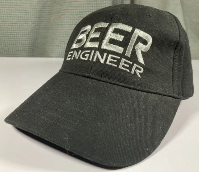 Beer Engineer American Brew Crew Black Strapback Brewery Baseball Hat Cap
