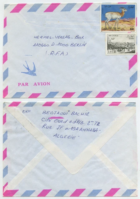 50415 - Algerien - Beleg - Annaba nach Berlin - ungestempelt