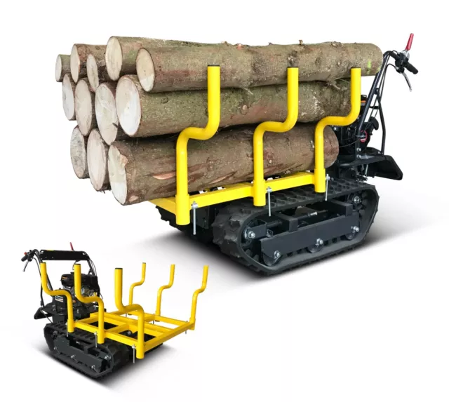 BAMATO Mini Raupendumper MTR-300H Minidumper + Holzrunge Motorschubkarre Dumper