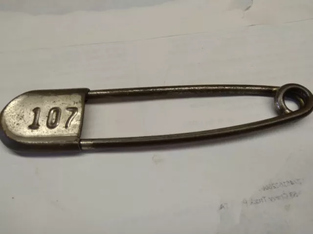 Coal Mine Miner Mining Tag Vintage Antique, About 5" Long