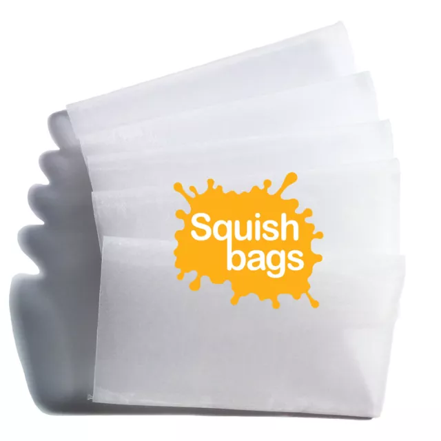 Squish Bags - Rosin Bags (2.5" x 4.5") - 25, 37, 90, 120 micron - 50-100 packs+ 3