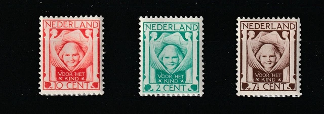 PAYS BAS - NETHERLAND- N° Yvert 159/161 Timbres Neufs XX Luxe MNH - Enfance 1924