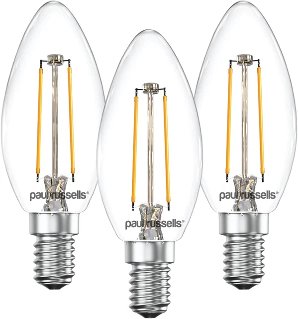 Paul Russells E14 kleine Edison Schraube LED Filament - 3er-Pack - 2,5 W 25 W 250LM