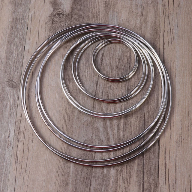 10 piezas de anillos de macramé de metal anillos de flores cinta cosas de manualidades