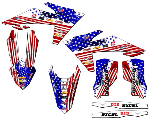 2023 XC MERICA Usa Senge Graphics Kit Compatible with KTM