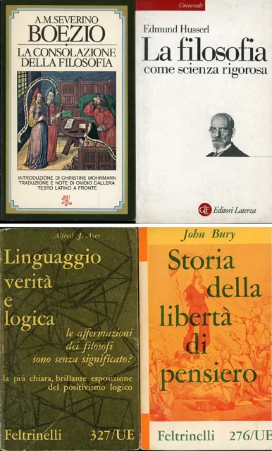 BOEZIO, A. M. Severino. La consolazione della filosofia + 3 libri di filosofia