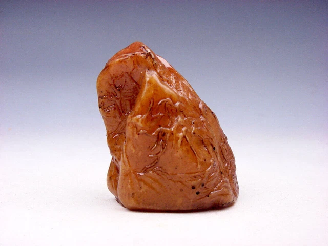 Vintage Stone Carved Mountain Shaped Paperweight Scenery & Figurine #10212301