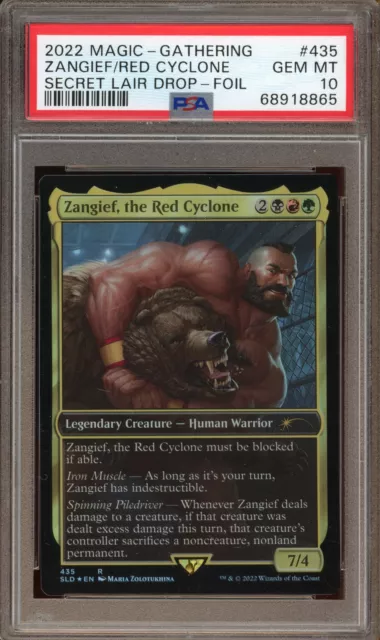 Magic the Gathering MTG Zangief, the Red Cyclone Secret Lair Foil #435 PSA 10