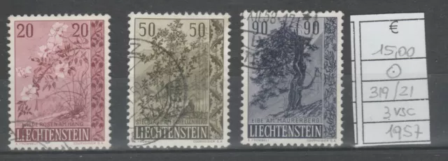 1957 LIECHTENSTEIN serie completa usata