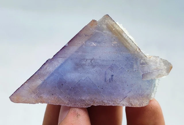 51 Gram Rare Marvelous Blue Phantom Fluorite with Calcite Specimen @ Pak