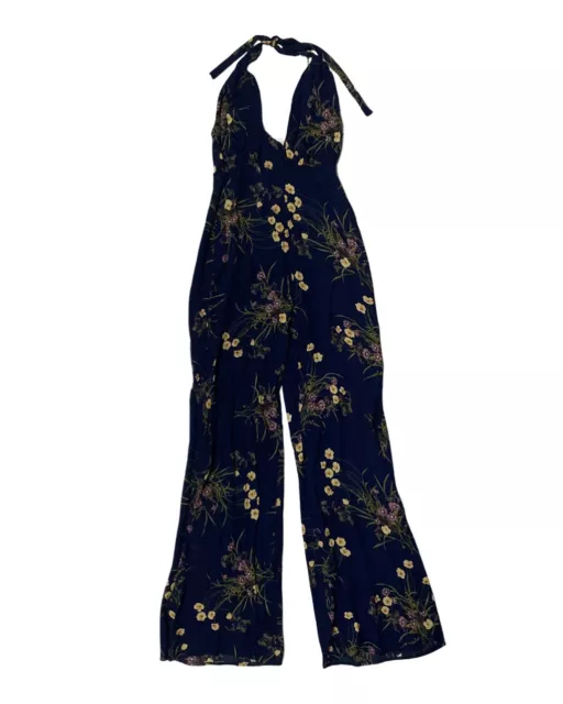 REFORMATION JEANS BLUE Sadie Zip Romper Jumpsuit Coastal Casual 2