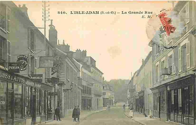 95 - L'Isle Adam - La Grande Rue - Animée - CPA - Voir Scans Recto-Verso