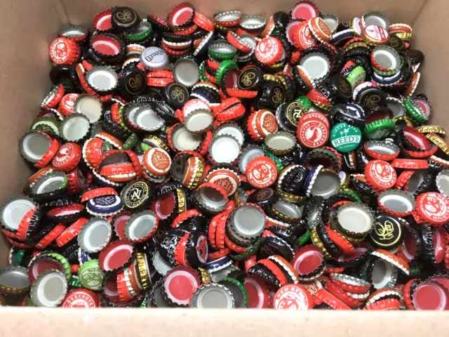 12.5 pounds ASSORTED BEER BOTTLE CAPS brewery crafts bulk lot - 95% un-dented