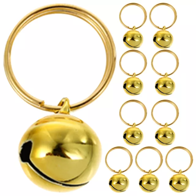 10 Pcs Pendentifs Cloche Pour Animaux Compagnie Porte Clé Multifonction