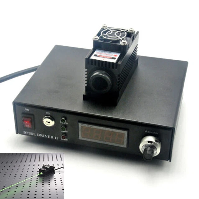 532nm 100mW TEM00 Single-Mode Green Laser Aadjustable Power Supply TTL/Analogue