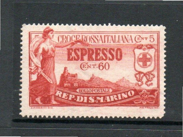 San Marino Mnh 1923 Sge101 Express Letter Stamp