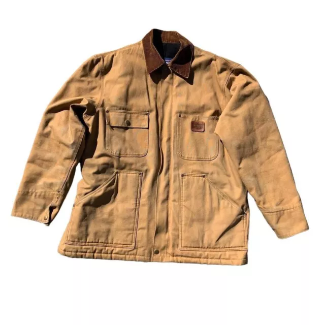 Vintage Big Smith Tan Lined Chore Men’s Work Jacket Size XL