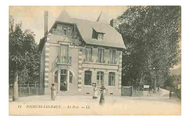 58 - Pougues les Eaux - La Poste - Animee - Correspondence - Voyagee in 1914 - C