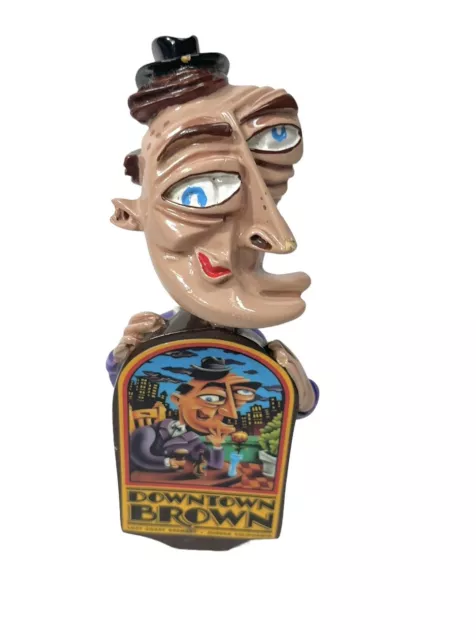 Lost Coast Brewery Downtown Brown Figure Beer Tap Handle Rare Vintage