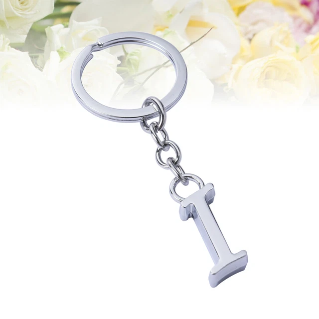 Genérico Portachiavi Lettera D in Metallo - Portachiavi Iniziale Nome D Colore Argento - Portachiavi con lettera D in Regalo - Portachiavi unisex per uomo e donna, argento, X-Large