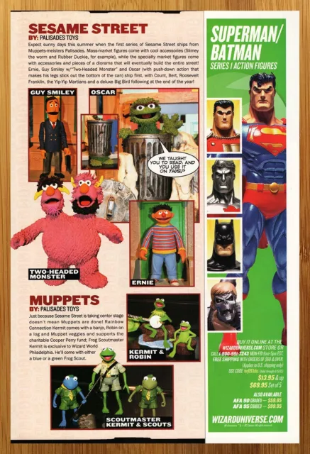 2005 Palisades Sesame Street/Muppets Figures Print Ad/Poster Oscar Kermit Art