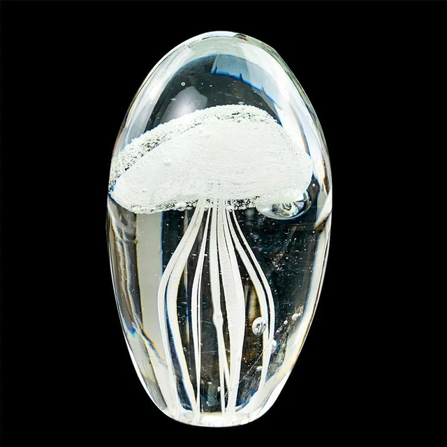 Resin Jellyfish Crystal Glass Jellyfish Paperweight New Creatures T4 M8B6