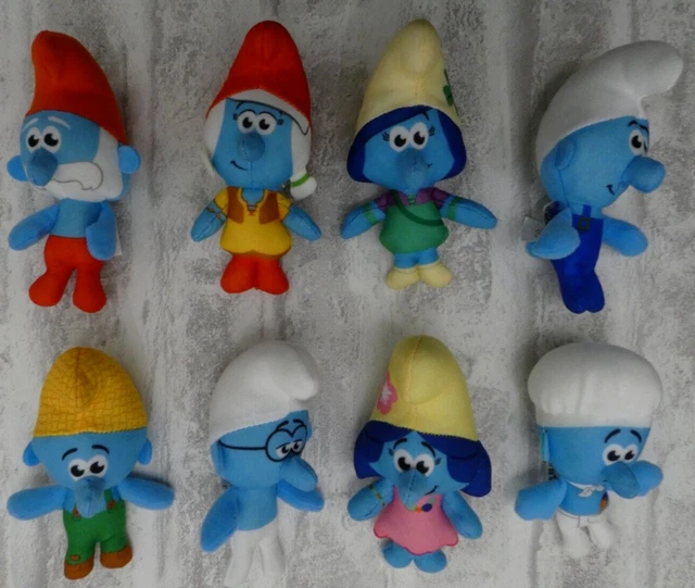 Smurfs McDonald's 2022 Happy Meal Plush Soft Toy Bundle - x8 Plushies