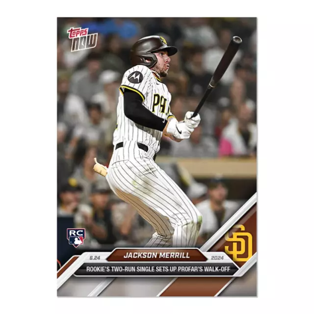 2024 TOPPS NOW MLB 343 Jackson Merrill RC San Diego Padres Presale