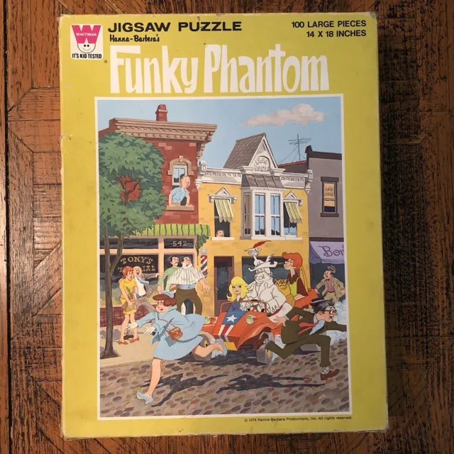 FUNKY PHANTOM Jigsaw Puzzle 100 Piece 14x18 1974 Whitman Hanna-Barbera COMPLETE