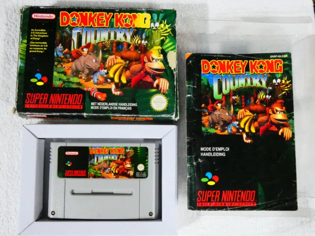 Jeu Super Nintendo : Donkey Kong Country + Boîte Notice mode d'emploi Complet