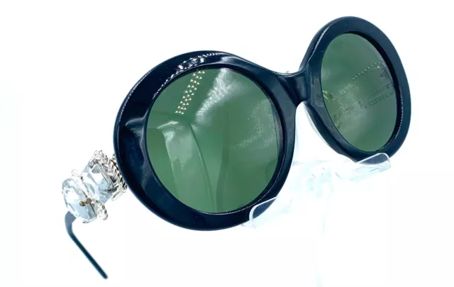 Moschino By Persol M253 Vintage Black Clear Jeweled Lady Gaga Sunglasses 1990'S