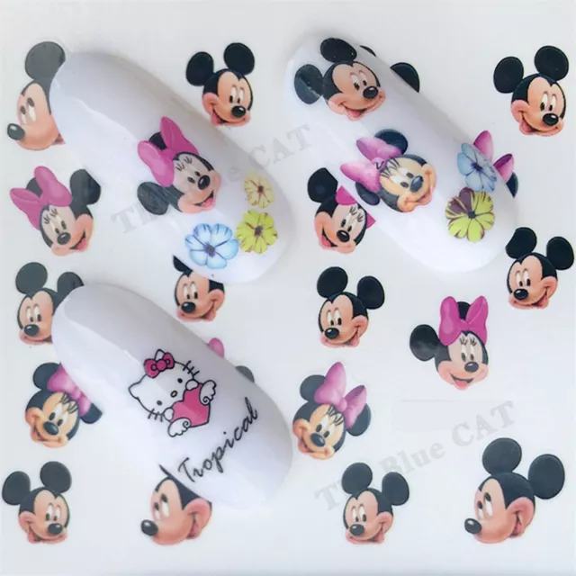  Mickey Mouse & Minne Mouse Christmas Nail Art Decals #1 - Salon  Quality! : Beauty & Personal Care