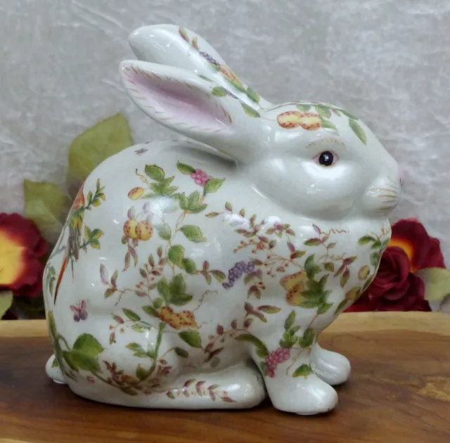 Porzellan Hase Craquele Skulptur Figur Osterhase Kaninchen Jugendstil Antik Stil 2