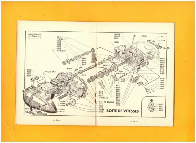 SURESNES Usine (92) LIVRET Technique Entretien Montage MOTEUR YORAL pour MOTOS 2