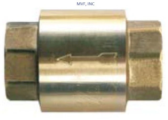 1-1/2" NPT Brass Spring Loaded Check Valve With Filter – SFI SLCVF150, 200 PSI For Water, Air, Oil