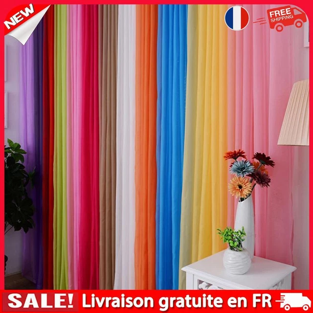 CANTONNI RES COULEURS FLORAL Tulle Voile porte fen tre rideau EUR 5,63 ...