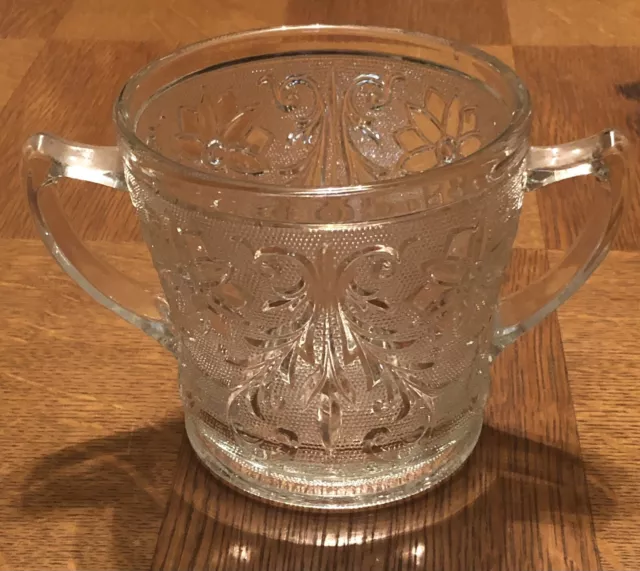 Vintage Indiana Glass Sandwich Tiara Clear Open Sugar Bowl