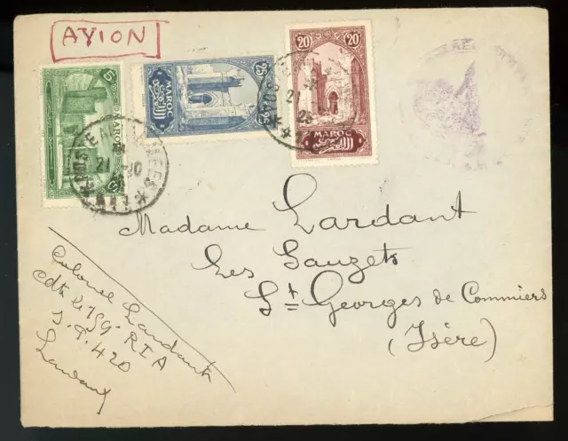 Morocco 1926 Airmail Cover To St. Georges De Commiers, France !! P05